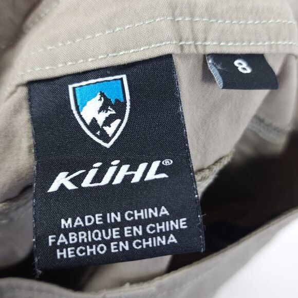 Kuhl Women’s Vintage Patimadye US8 Khaki Stretch Outdoor Hiking Cargo Shorts - Picture 4 of 10